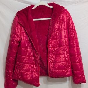 Ciso Women's Vibrant Red Puffer Jacket